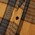 thumbnail image 5 of Plaid Shirts Men Casual Trendy Long Sleeve Button Down Lapel Business Shirt Coat Fall Comfortable Slim Fit Jackets for Men Yellow L, 5 of 6