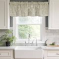 thumbnail image 3 of Green Brown Wildflowers Rod Pocket Curtain Valance, Modern Floral Butterfly Plant Farmhouse Window Valance for Living Room, Bedroom, Kitchen 42"W x 12"L, 3 of 9