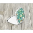 thumbnail image 2 of Letter U Circle Circle Teal Initial Alphabet Compact Mirror CJ2015-USCM, 2 of 4