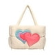 thumbnail image 3 of Bolso de mano acolchado para mujer, tipo cartera, con broche, tipo sobre, con asa para el trabajo Blanco, 3 of 9
