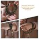 thumbnail image 2 of Buddhist Rosary Wrist Bead Bracelet Wood Bracelet 108 Bead Bracelet for Women Men, 2 of 4