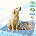 thumbnail image 6 of Pet Cooling Mat for Dogs and Cats, Semi-Gloss Polyester Diamond Quilted Cooling Mat for Dogs for Summer Heat Relief, Breathable Sleeping Mat Dog Bed (Sky Blue), 6 of 8