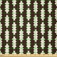 thumbnail image 2 of Ambesonne Modern Boho Fabric by the Yard Microfiber, Ethnic Tribal Pattern, 1 Yard, Seal Brown Eggshell, 2 of 2