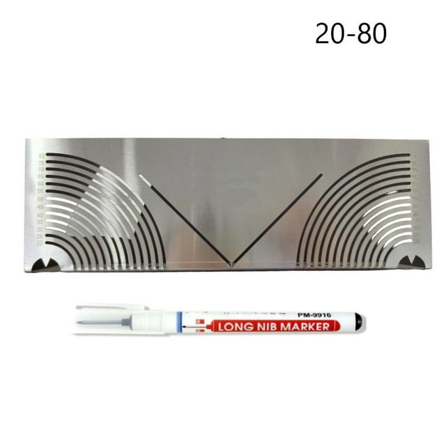 Lefu 1pc 90° Arc Angle Marking Ruler Square Tube Angle And Arc Drawing Ruler With Marker Pen Measuring Marking Bending Tools