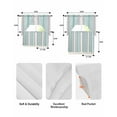 thumbnail image 6 of Aqua Gray Stripes Kitchen Curtains Sets 36 Inch Length with Valance, Minimalist Gradient Lines Aesthetic Swag Valances and Tiers Curtain Set Drapes Swag Curtains for Living Room, Bathroom, Bedroom, 6 of 6