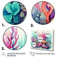 thumbnail image 3 of Designart "Watercolor Coastal Coral I" Animals Framed Wall Art Decor - Coastal Coral Coastal Coral Under Water Entryway Framed Wall Art, 3 of 6