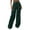 Green, variant on Kureaily Women's Casual High Waisted Tie Side Plicated Wide Leg Pants Women Stretchy Trousers