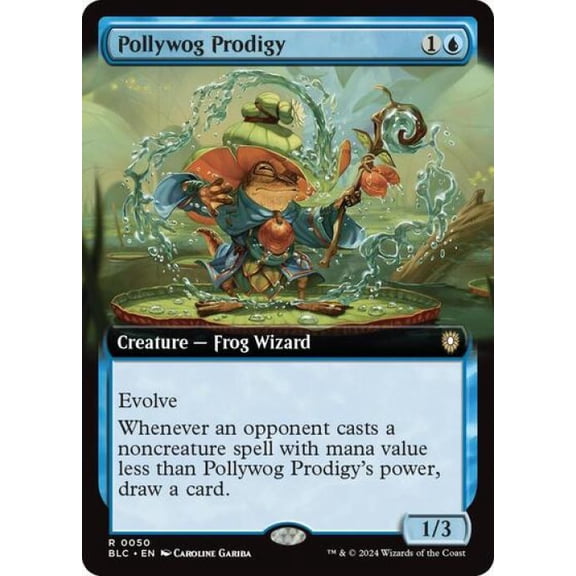 Magic the Gathering - Commander: Bloomburrow - Pollywog Prodigy (Extended Art) Near Mint