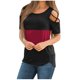 thumbnail image 1 of Blusa suelta de manga corta con cuello redondo y estampado a la moda para mujer Pompotops  hfajkhk129022, 1 of 4
