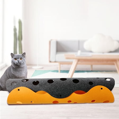 Tunnel Extendable Hole Soft Felt Cat Tube Toys DIY Hiding Cave Nest for Kittens Rabbits Small Animals Ferrets Dogs ,
