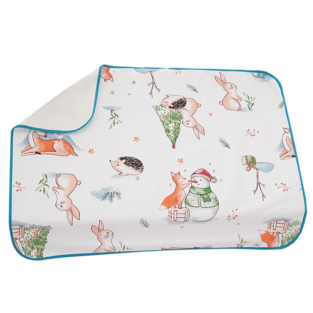 Cambiador de bebé impermeable, cambiador portátil, colchón infantil lavable reutilizable a prueba de fugas