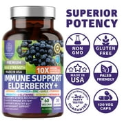N1N Premium 10 in 1 Immune Support Booster with Elderberry, Vitamin C, Zinc, 60 Veg Caps