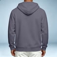 thumbnail image 4 of Zip Up Hoodie Men Long Sleeve Lightweight Solid Color Plain Hooded Sweatshirts Casual Fall Spring Track Jackets, 4 of 7