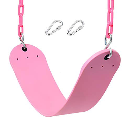Heavy Duty Chain Plastic Coated Take Me Away Pink Swing Seat Playground Swing Set Accessories Replacement 