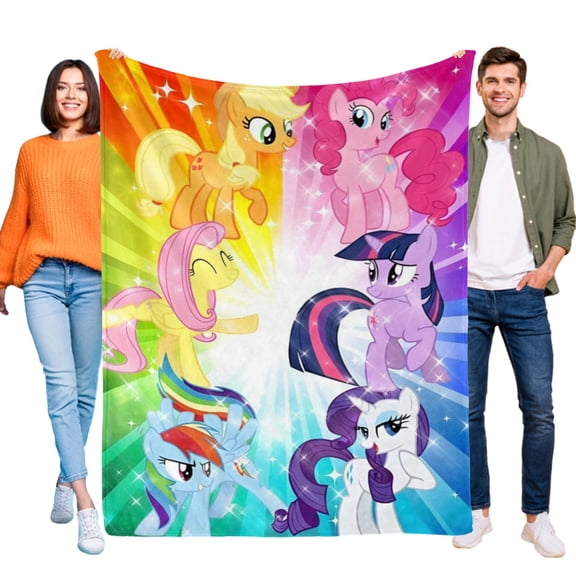 Throw Blanket for My Little Pony Bed Couch Soft Warm Flannel Blanket for Kids Girls Boys Gifts Home Decor 30x40 Inch