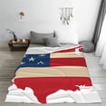 thumbnail image 5 of Fuzoiu American Flag Map Print Ultra-Soft Micro Fleece Blanket,All Seasons Flannel Throw, Lightweight Blanket for Bed, Sofa, Couch, Movie Night, Camping, and Travel-80"x60", 5 of 7