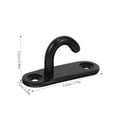 thumbnail image 2 of WEUVEB 4Pcs Black Stainless Steel U Hooks Pad Eye Plate for Ceiling and Wall Hanging, 2 of 8