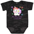 thumbnail image 3 of Inktastic My Big Sister Loves Me Cute Unicorn Boys or Girls Baby Bodysuit, 3 of 5