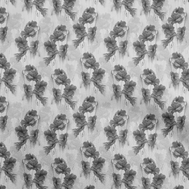 oneOone Rayon Dark Gray Fabric Floral Craft Projects Decor Fabric Printed By The Yard 56 Inch Wide