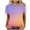Purple, variant on OGLCCG Womens Short Sleeve T Shirts Casual Tunic Tops Gradient Crewneck Summer Loose Fitting Tee Shirts