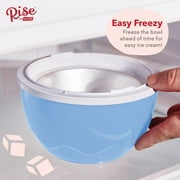 Rise by Dash Personal Electric Ice Cream Maker Machine for Gelato, Sorbet + Frozen Yogurt (Flavored Healthy Snacks + Dessert for Kids & Adults) - 1 Pint - Blue - 2.6 lbs