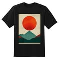 thumbnail image 5 of Plus Size Shirt for Women Black Tops for Women Short Sleeves Shirt for Women Abstract Sun T Shirt Crewneck Shirt for Women XS, 5 of 5