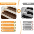 thumbnail image 3 of Stair Treads for Wooden Steps Indoor, 4 Pack 8" X 30" Non Slip Carpet Stair Treads with Reusable Adhesive for Kids Elders and Dogs, Surface Polyester TPR Backing Stair Runner Rugs, Brown, 3 of 8