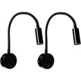 thumbnail image 1 of Black 3W Wall Reading Lamp, Flexible Adjustable Neck Wall Lamp in Aluminium, Bedside Lamp with LED Eye Care Switch, 1 of 4