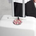 thumbnail image 6 of 2Pcs Leather Round Strawberry Cruise Luggage Tag with Privacy Cover and Name ID Tag - Suitable for Travel Handbags Backpacks School Bags Luggage Tags, 6 of 7