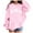 Pink, variant on Kids Hoodies Florida Letter Printed Boys Girls Preppy Sweatshirt Long Sleeve Casual Trendy Cute Pullover Tops With Pockets Pink,Size 5-6 Years
