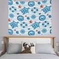 thumbnail image 3 of FREEAMG Tapestry Nautical Wheel Anchor Turtle Starfish Tapestry Wall Hanging Decorative Wall Tapestries Wall Art Wall&nbsp;Blanket&nbsp;Bedding Tapestry for Bedroom Living Room Dorm Home Decor 60"x51", 3 of 7