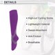 thumbnail image 4 of Calcetines de ciclismo únicos y económicos, transpirables, absorbentes de sudor, antifricción, calcetines de bicicleta al aire libre, gris púrpura, tamaño L-XL, neutros y universales, 1 par, 4 of 7