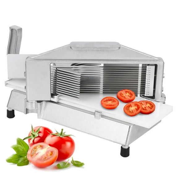 EastVita Commercial Heavy Duty Tomato Slicer 3/16" Tomato Cutter with Built-In Cutting Board for Home or Restaurant