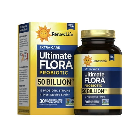 Ultimate Flora Probiotic Capsules | 50 Billion CFU | 30 Count | by Renew Life