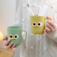 thumbnail image 5 of Reusable Mouthwash Cup, Smooth Mouth Bathroom Tumbler Mug, Toothbrush Holder for Camping Travel Kitchen (Yellow), 5 of 5