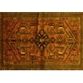 thumbnail image 1 of Ahgly Company Machine Washable Indoor Rectangle Persian Yellow Traditional Area Rugs, 7' x 10', 1 of 4