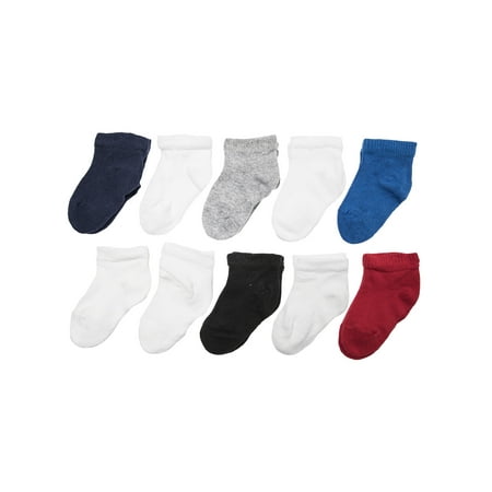 Garanimals Assorted Ankle Socks, 10-Pack (Baby Boys & Toddler (Best Toddler Gripper Socks)
