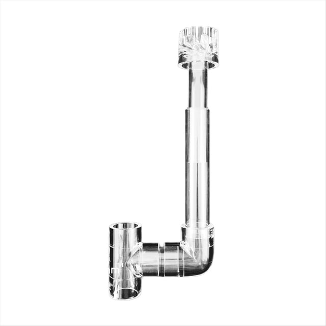 Tubo Desnatador Transparente para Acuario, Gira la Superficie, Entrada y Salida, Filtro para Plantas de Agua, Accesorio para Limpieza de Peceras de 25 mm.