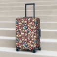 thumbnail image 5 of Yiaed rock record music Skull Print Travel Luggage Cover Suitcase Protector Fits 18-32 Inch Luggage Wheel Covers Patterned Elastic Luggage Anti-scratch（No luggage）-Large, 5 of 5