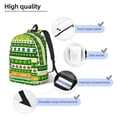 thumbnail image 4 of KLL St. Patrick's day in green colors Print Travel Laptop Backpack - College Backpack Business Work Bag Nurse Bag Casual Daypack for Weekender Business Hiking -Medium, 4 of 6
