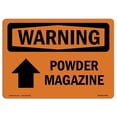 thumbnail image 1 of SignMission OS-WS-A-1824-L-12341 18 x 24 in. OSHA Warning Sign - Powder Magazine Up Arrow with Symbol, 1 of 1