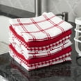 thumbnail image 5 of T-FAL Coordinating Flat Waffle Weave Dish Cloth Set, 94848 - Red - 100% Pure Cotton - 8Pk - 12 in. x 13 in., 5 of 6