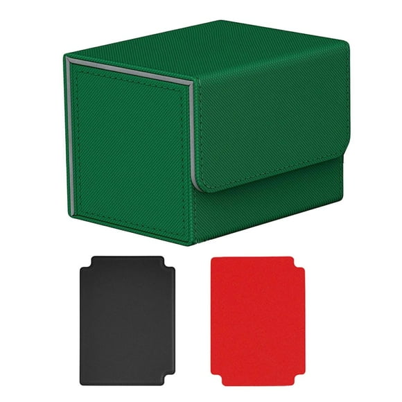 Caja de caja de cartas Tarjeta Caja de almacenamiento Box de juego coleccionable Caja de tarjetas Premium Verde