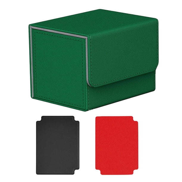 Porta tarjetas de béisbol, caja para naipes coleccionables, caja para guardar barajas Verde