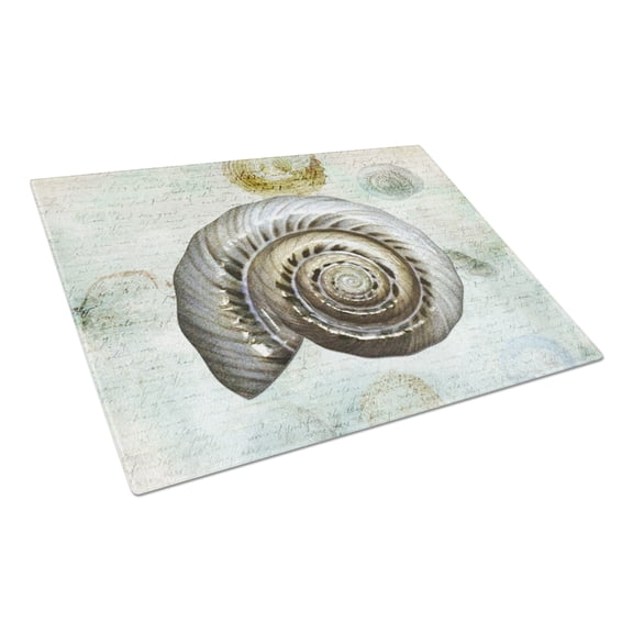 Caroline's Treasures Shells Glass Cutting Board Large