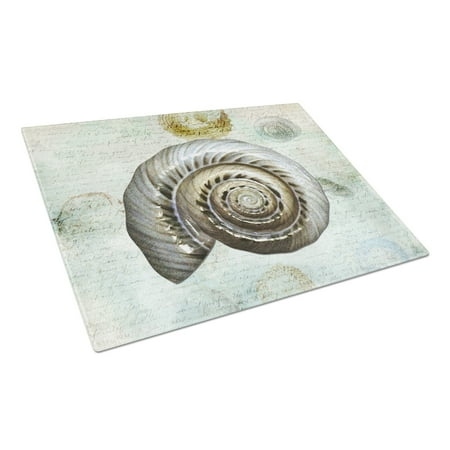 

Caroline s Treasures Shells Glass Cutting Board Large