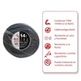thumbnail image 4 of Cable Thhw-Ls Rohs Calibre 14 AWG IUSA Negro 50M negro, 4 of 6