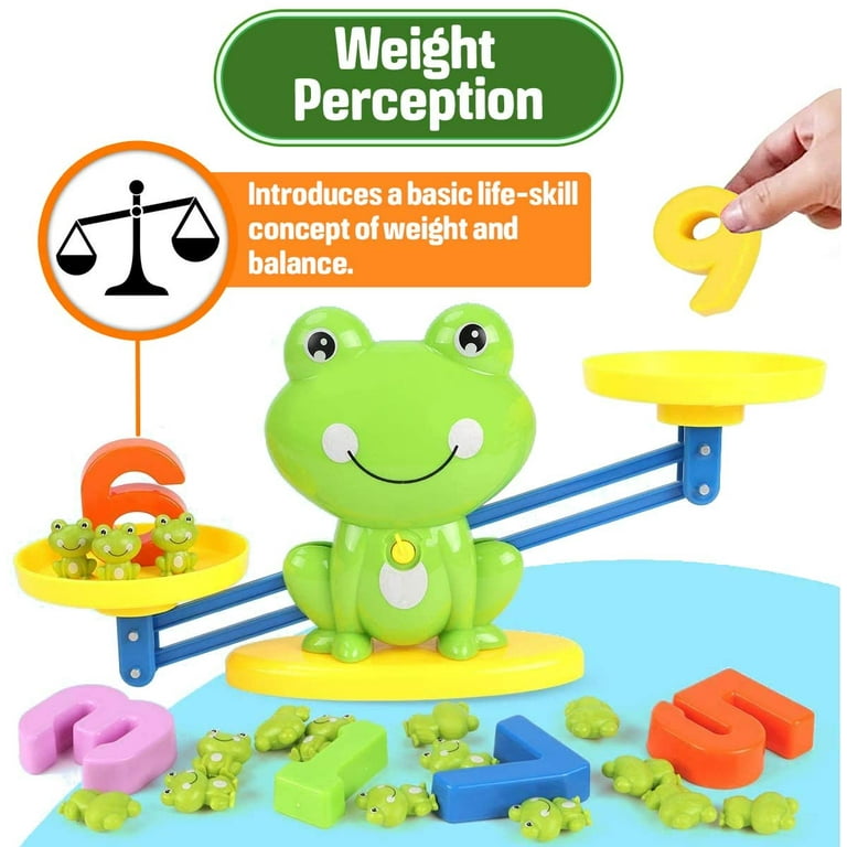 BBPOOL Frog Balance Cool Math Counting Game Educational Early Learning  Scale STEM Toys Gifts for Preschool Toddlers Kids Age 3 4 5 6