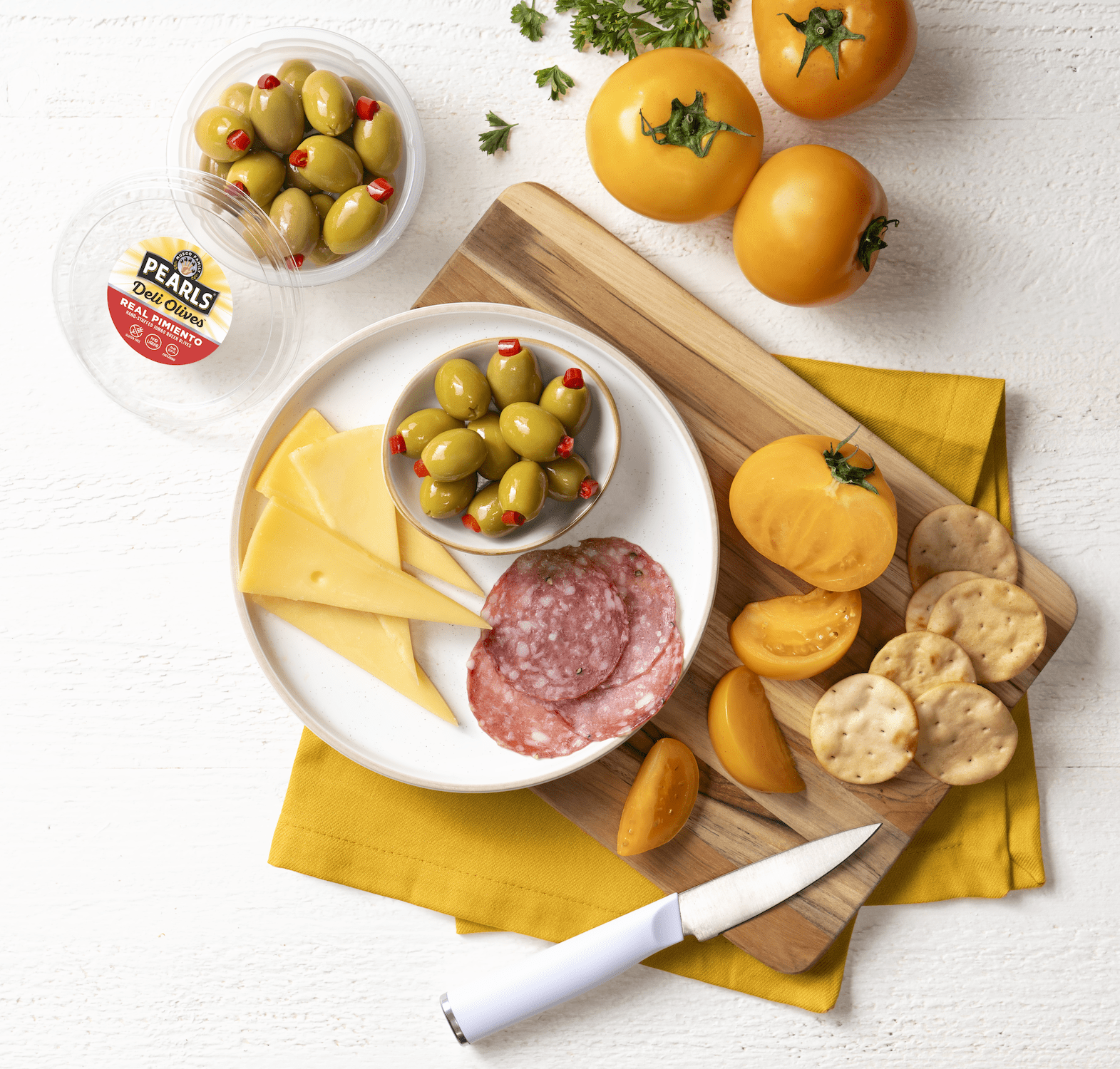 (2 pack) Pearls Deli Olives Real Pimiento Hand Stuffed Jumbo Olives 3.5 oz Tub. Allergens Not Contained.