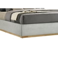 thumbnail image 5 of Noe Malia King Size Bed, Gray Polyester Upholstery, Natural Wood Frame, 5 of 8